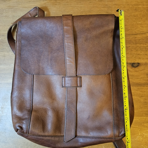 Duluth Trading Lifetime Leather Convertible Backpack Shoulder Bag Brown - Picture 12 of 13